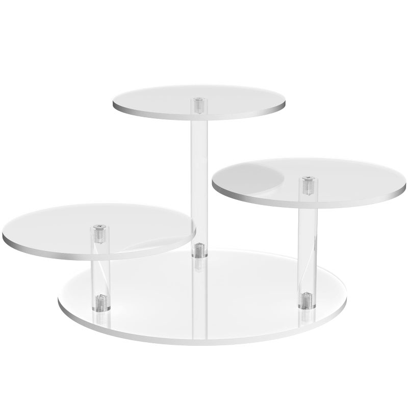 NiHome Clear Acrylic Display Stand for LEGO Botanical Collection Sets, Multi-Tier Showcase Figurine Display Shelf Riser for Collectibles and Room Decor, Perfume Riser Holder, Tabletop Plant Stand - Image 1