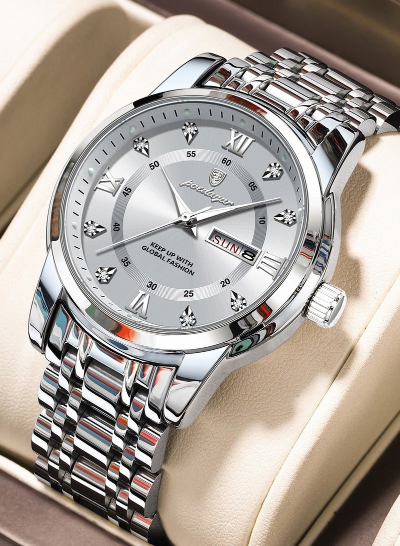 POEDAGAR Watches for Men ,Waterproof Luminous Men's Watch Quartz-Case 41mm - Image 1