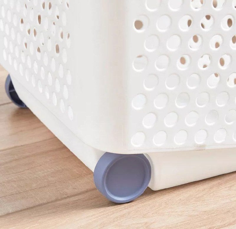 Plastic Laundry Basket with Wheels and Handle for Easy Movement - Image 3