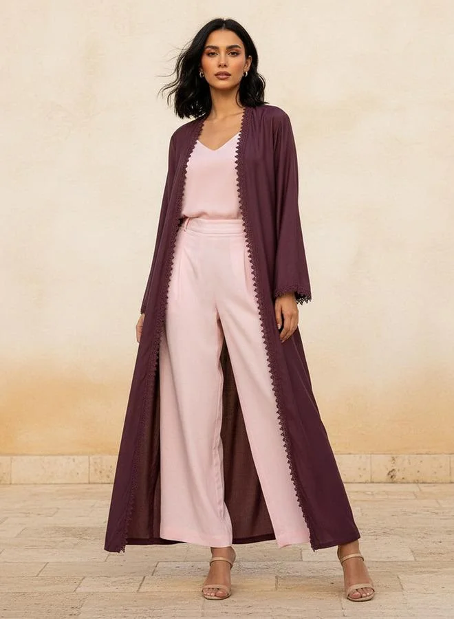 سبلاش فيڤ Longline Lace Trim Shrug
