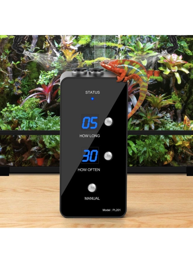 general moistenland Reptile Humidifier, Misting System for Terrariums, Automatic with Adjustable Spray Nozzles - Image 1