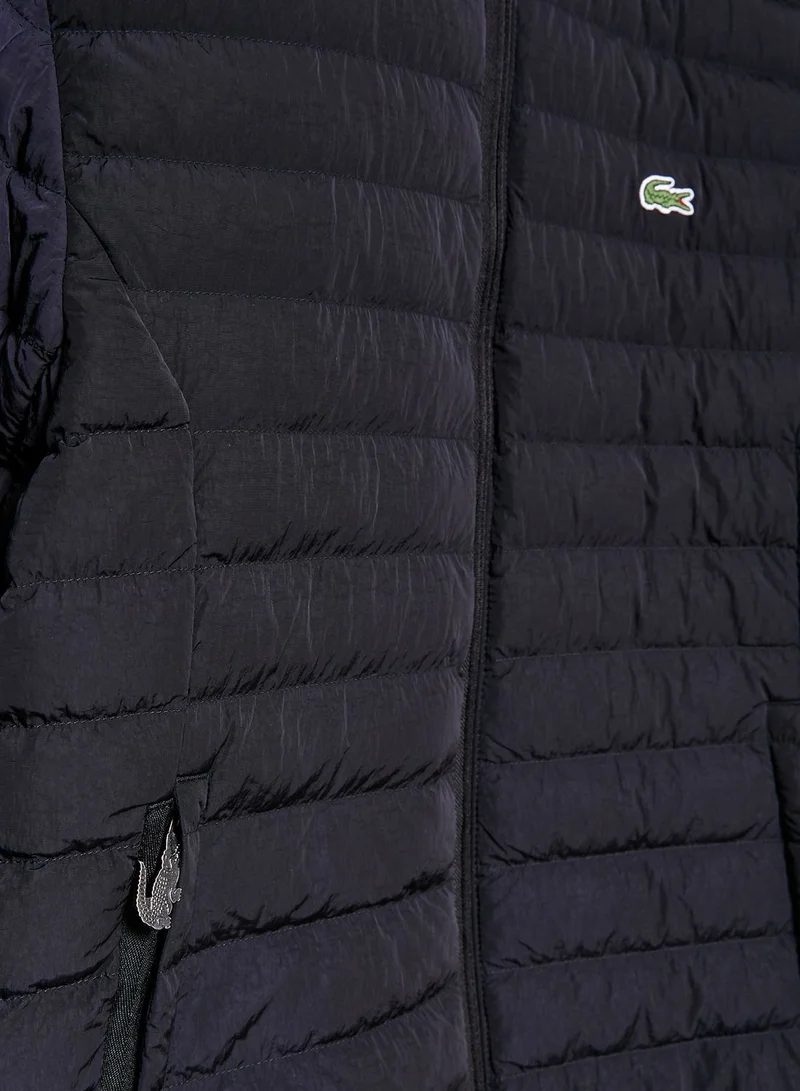 LACOSTE Foldable Hooded Water Resistant Jacket