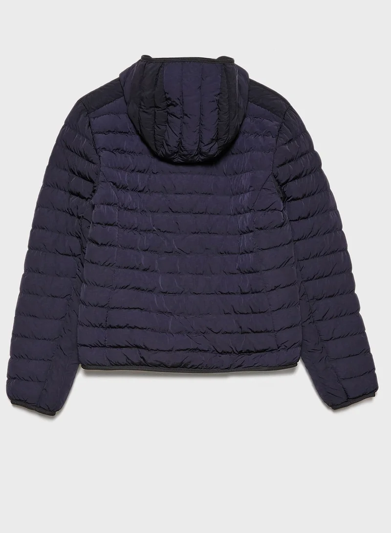 LACOSTE Foldable Hooded Water Resistant Jacket