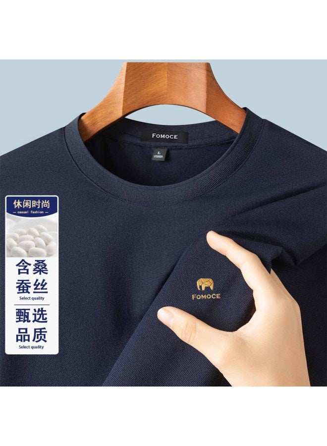 Fomoce summer Outdoor Sports Loose Fit Trendy Round Neck T-shirt Youth Short Sleeve Tee - Image 2