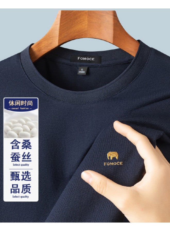 Fomoce summer Outdoor Sports Loose Fit Trendy Round Neck T-shirt Youth Short Sleeve Tee - Image 1