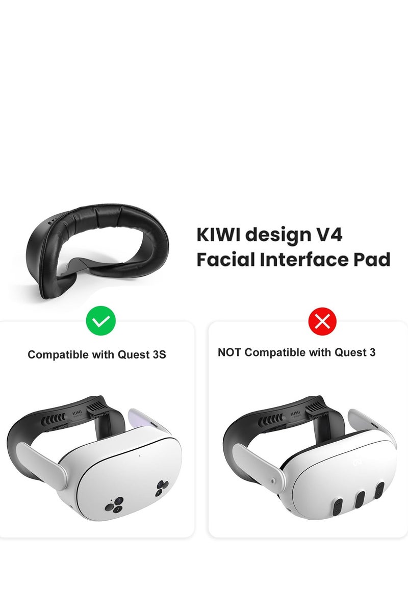 KIWI Design V4 Facial Interface Accessories 2 Face Pads Compatible with Meta Quest 3S - Image 2