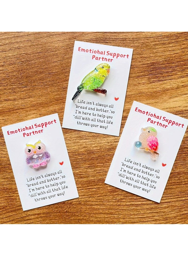 بطاقات احتضان جيوبية راتنجية - دعم عاطفي لطيف للرفقة اليومية - Image 1