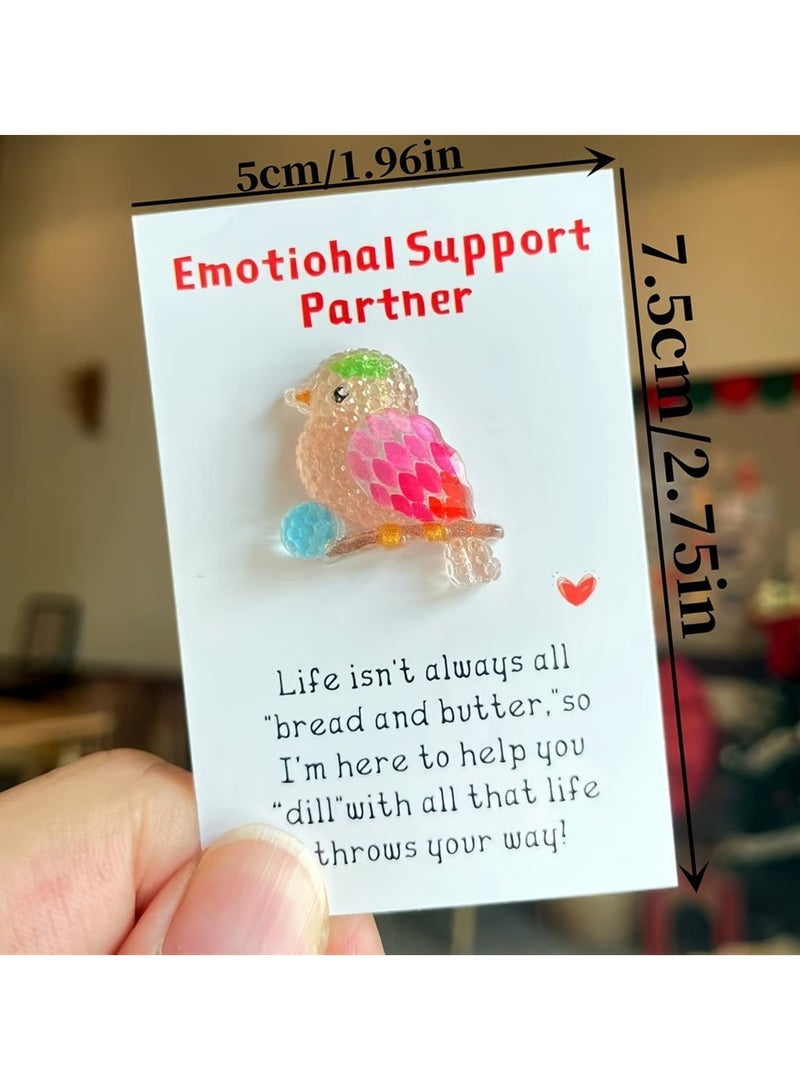 بطاقات احتضان جيوبية راتنجية - دعم عاطفي لطيف للرفقة اليومية - Image 2