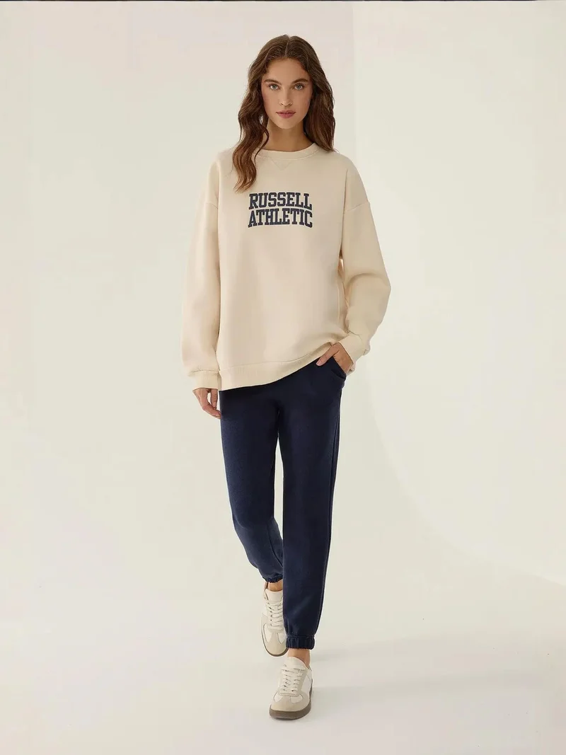HICCUP Oversized Printed Crew Neck Sweatshirt