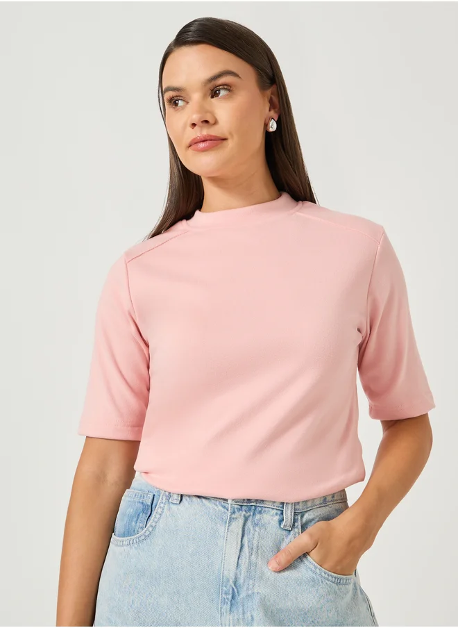 ستايلي Solid Regular Fit Round Neck T-Shirt