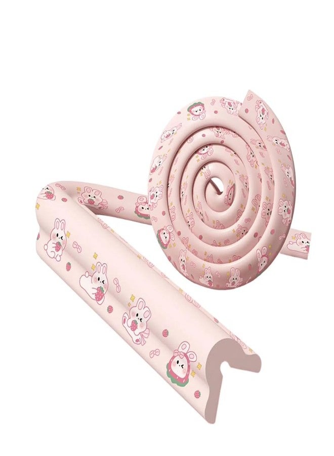 SWILAK Baby Corner Guard Edge Protector Strip Cloud Design Bunny Print Soft Cushion Self Adhesive Anti Collision Strip for Table Desk Edges Childproof Safety Product Flexible (Pink) - Image 1