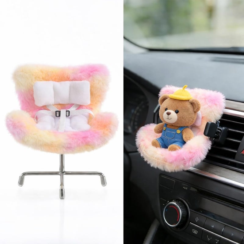 Ezcora Accessories for 1017cm Dolls Doll Car Seat with Clip onto Car Air Vent Includes Seat Leg for Desktop Display Tropical Sunset Blend - Image 3