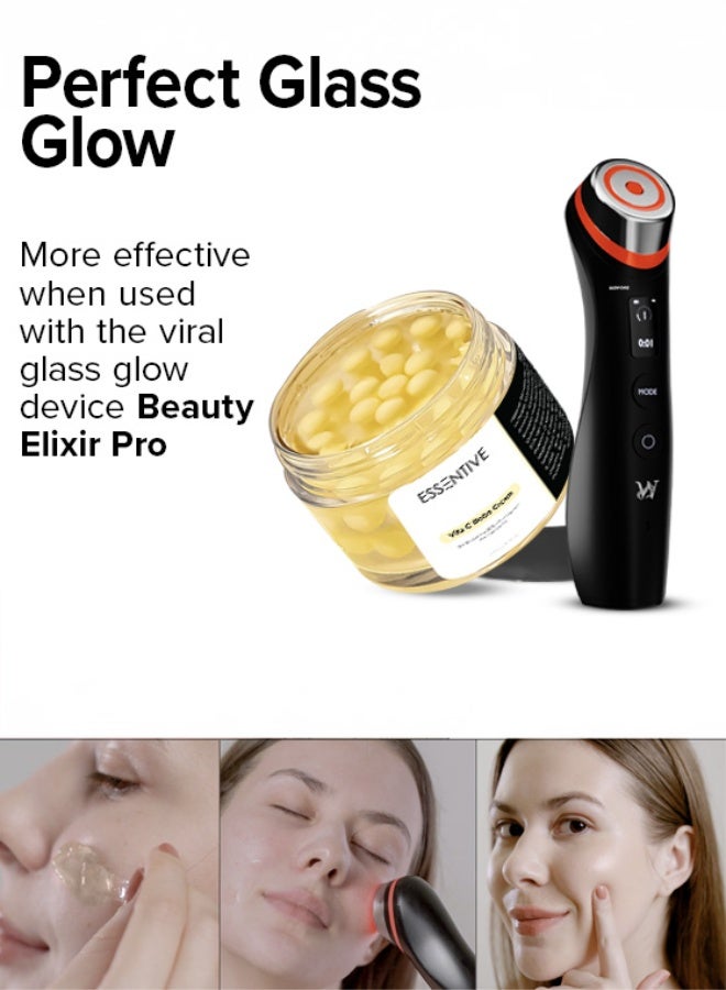 ESSENTIVE Vitamin C Capsule Cream | Korean Boba Cream with Sea Buckthorn, Niacinamide & Vitamin E | Face Moisturizer for Hydration, Brightening & Anti-Aging | Korean Skin Care (100g) - Image 4