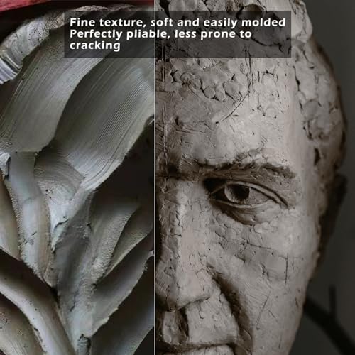 ReArt Air-Dry Clay Modelling, 2.2 pounds Ideal for Beginners and Advanced Sculptors All-Purpose Modeling Clay (White) - Image 3