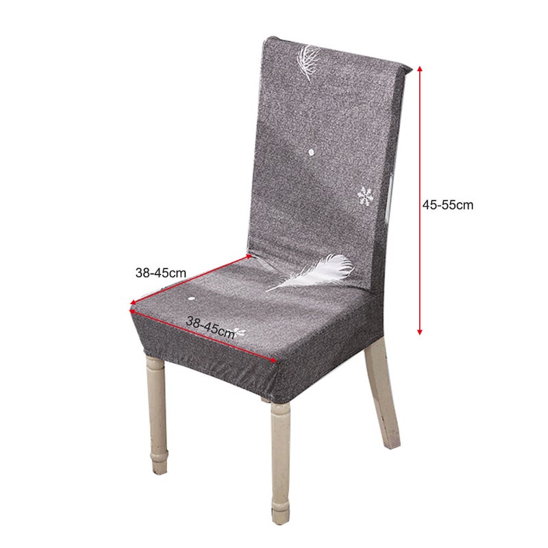 Printed Chair Cover Soft Milk Silk Home Seat Protector Stretch Anti - Image 2