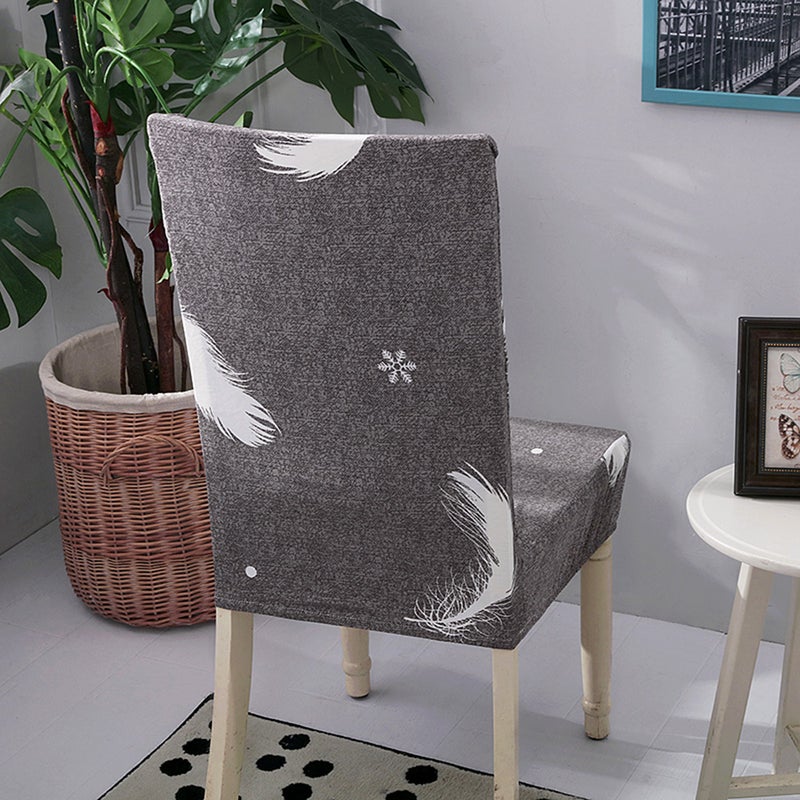 Printed Chair Cover Soft Milk Silk Home Seat Protector Stretch Anti - Image 4