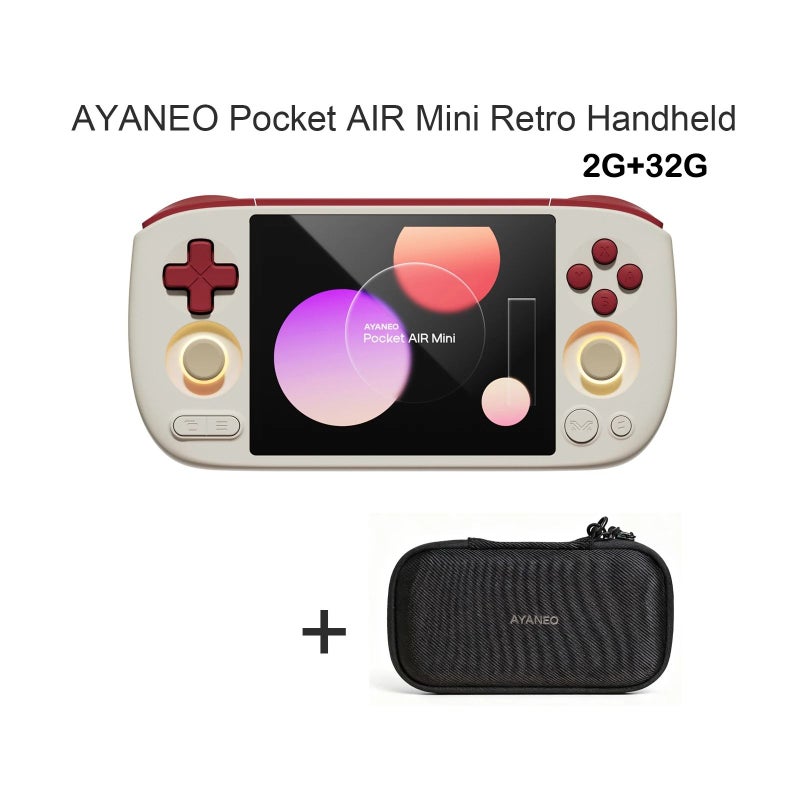 Ayaneo Pocket AIR Mini Handheld Retro Game Console MTK Helio G90t with 4.2 Inch 4:3 Screen 2gb+32gb and Carrying Bag, Light Beige - Image 1