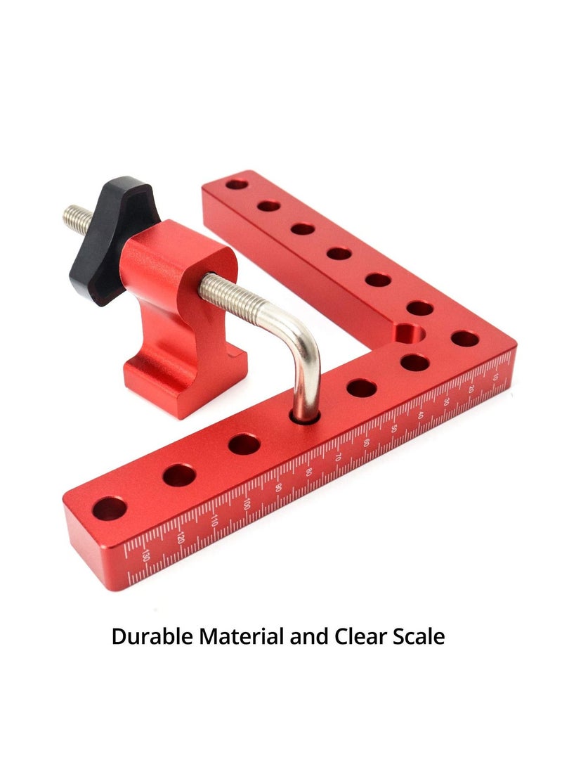 SYOSI 90 Degree Positioning Squares Right Angle Clamps ,  Aluminum Alloy Woodworking Clamps for Box Cabinets Drawers Picture Flame, Frames, ( 5.5"" x 5.5"") 2 Packs - Image 2