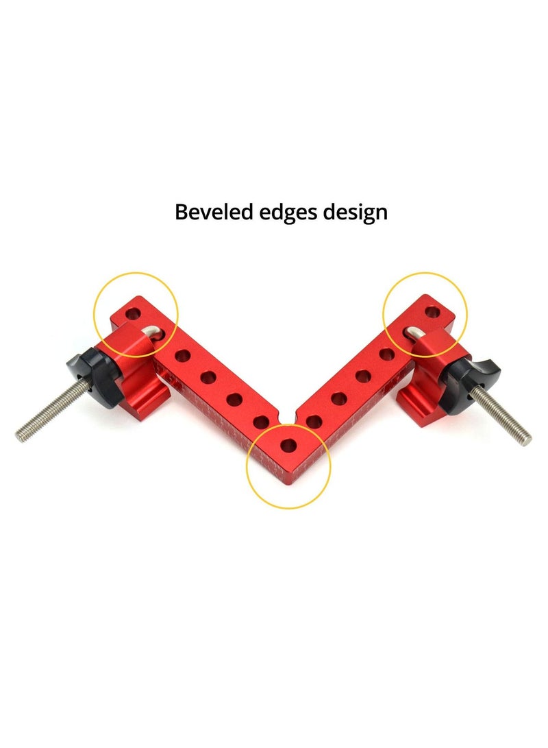 SYOSI 90 Degree Positioning Squares Right Angle Clamps ,  Aluminum Alloy Woodworking Clamps for Box Cabinets Drawers Picture Flame, Frames, ( 5.5"" x 5.5"") 2 Packs - Image 3