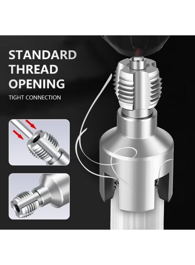 Integrated internal and external pipe thread tool, new two-in-one thread tool, PVC water pipe thread cutter set, suitable for electric drill (1/2" + 3/4") - Image 3