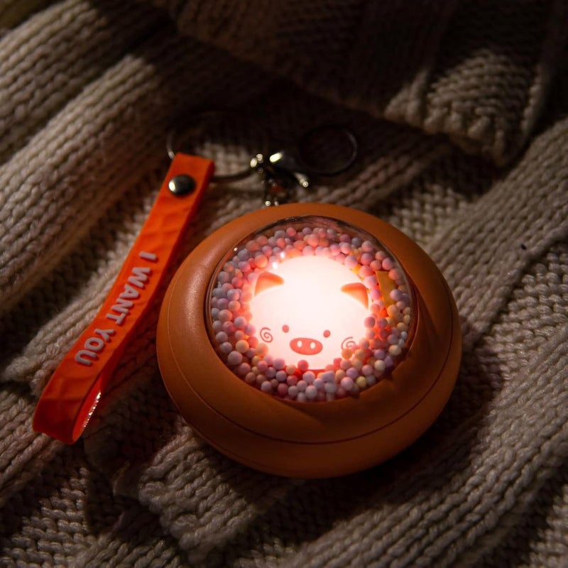 ويوبلز مدفئات يدوية قابلة لإعادة الشحن عبر منفذ USB للنساء، مدفأة يدوية محمولة 2 في 1 تعمل بمنفذ USB، هدايا سانتا السرية الشتوية للنساء في المملكة المتحدة، مدفأة يدوية ساخنة للاستخدام في الأماكن المغلقة والمفتوحة لتدفئة الجسم (برتقالي) - Image 3