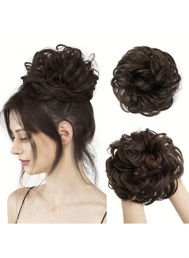 Chanderkash Women Stylish - Juda Hair Buns - Messy Bun Hair Extension - Artificial Fake Donuts Maker Scrunchies - With Elastic Rubber band - Black - Image 1
