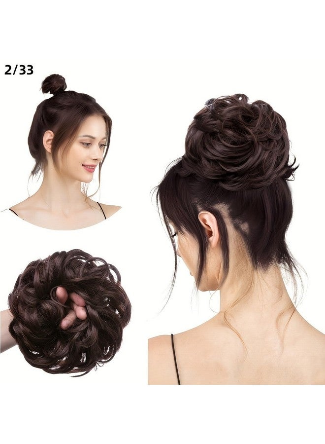 Chanderkash Women Stylish - Juda Hair Buns - Messy Bun Hair Extension - Artificial Fake Donuts Maker Scrunchies - With Elastic Rubber band - Black - Image 5