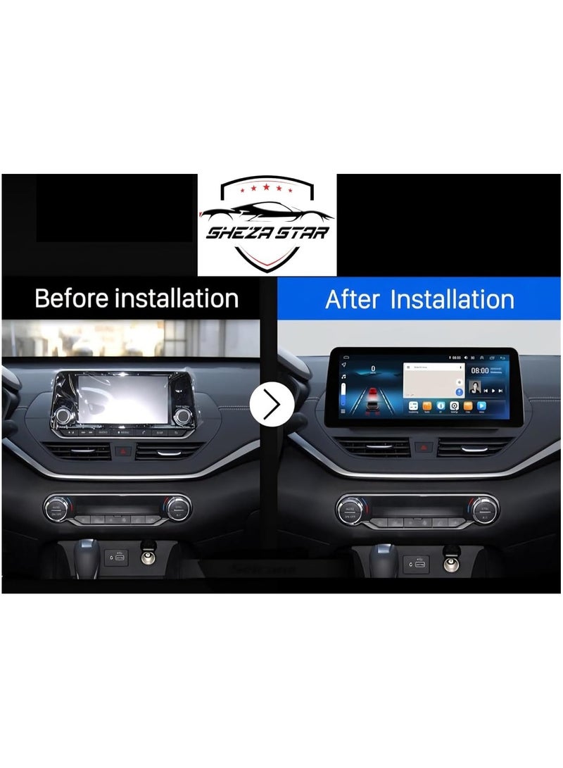 SHEZA STAR Android Car Stereo for Altima 2019-2023 4GB RAM 64GB ROM Support Carplay, M-Link Wi-Fi BT, Radio GPS, 12.3 Inch IPS Touch Screen with AHD Camera Included - Image 2