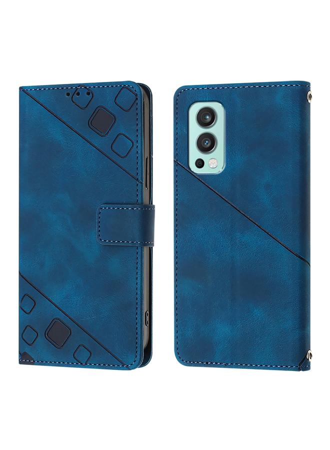 S-TOP Case For OnePlus Nord 2 5G Skin-feel Embossed Leather Phone Case - Image 2