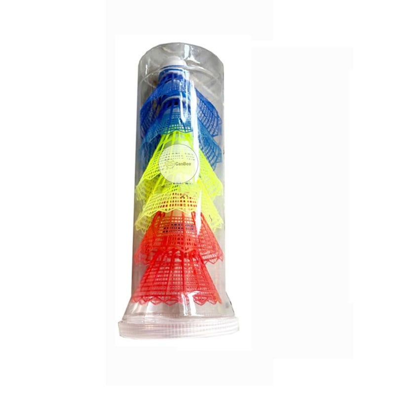 Canbee Kids Green Cap Multicolor Nylon and Feather Shuttlecock Pack of 6 & Pack of 10 (Multi-Color Shuttle) - Image 3