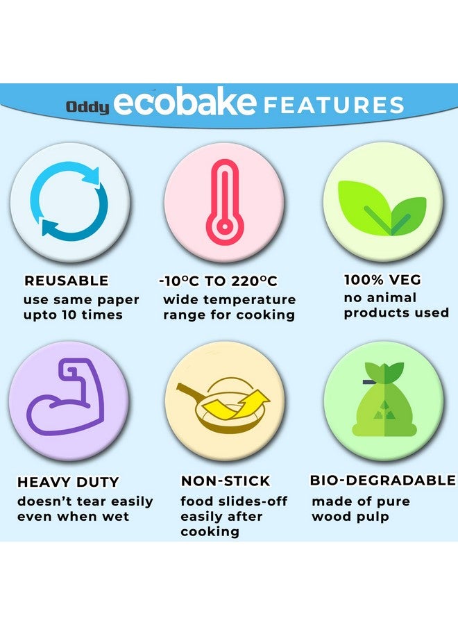 Oddy Uniwraps Ecobake Baking and Cooking Paper- White (10 inch X 20m ) - Image 4
