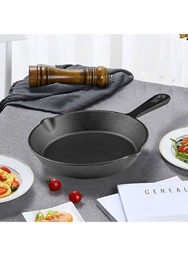 Mini Cast Iron Skillet | Pre-Seasoned, Chemical-Free Coating | Heat Resistant up to 350°C | Compatible with Induction, Gas & Oven | Non-Stick Pan for Eggs, Steak, Brownies & Chocolate | Baby Food | Camping & Picnics | Easy to Clean | Even Heat Distribution | Includes Silicone Heat-Resistant Handle | Commercial Use for Restaurants & Hotels | Kitchen Essential - Image 4