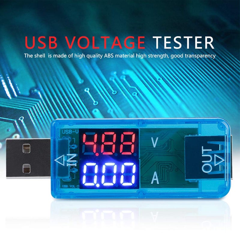 Blue USB Voltage Tester LCD Voltmeter Ammeter Current Meter Multimeter for Phone Power Bank QC2 0 QC3 0 Fast Charging - Image 5