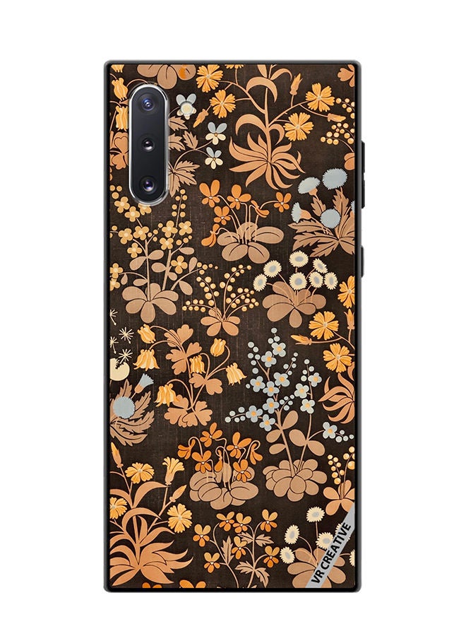 VR CREATIVE Protective Case Cover For Samsung Galaxy Note10 5G Brownie Flower Design Multicolour - Image 1