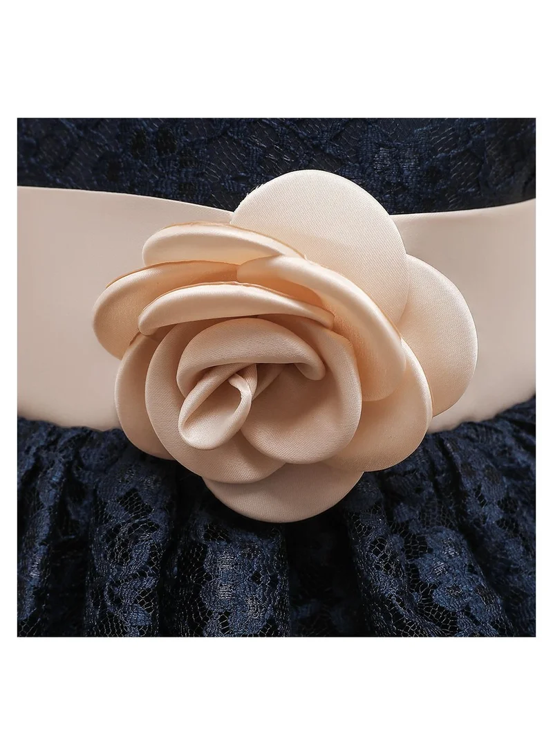 بيبي كلو Mesh-layered frill with corsage party dress for girls