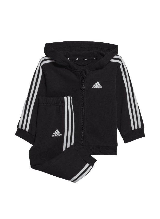 Adidas adidas I 3S Fz Fl Jog Black Training Suits 0-3M  - Image 2