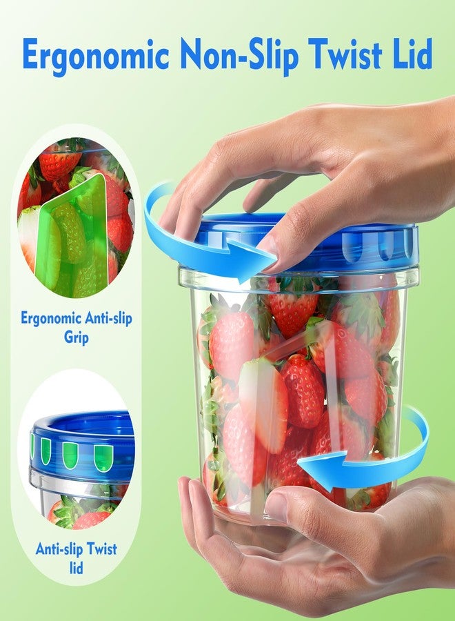 BiuLeon 12 Pack- 34/24/17oz Freezer Storage Containers, Plastic Food Storage Containers with Twist Top Lids, BPA Free and Reusable Soup Containers with Lids, Leakproof/Microwave/Dishwasher Safe - Image 3