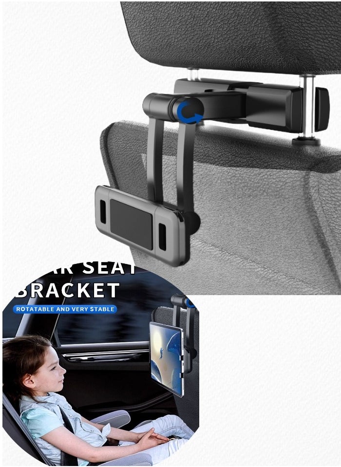 Healife Tablet iPad Holder for Car Headrest, Retractable Rear Seat Universal iPad Holder for Smartphone & Tablet Car Tablet Holder, 360 Swivel & Retractable Car Phone Holder Rear Seat Road Trip Essentials 4.7-12.9 inch device  - Image 1
