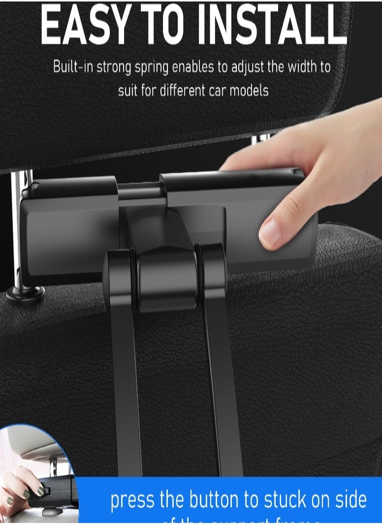 Healife Tablet iPad Holder for Car Headrest, Retractable Rear Seat Universal iPad Holder for Smartphone & Tablet Car Tablet Holder, 360 Swivel & Retractable Car Phone Holder Rear Seat Road Trip Essentials 4.7-12.9 inch device  - Image 3