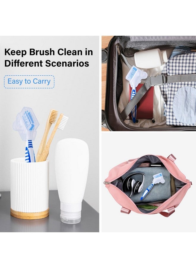 SoeKoa Denture Brush Cover, 4pcs Denture Brush Cover Only, Denture Tooth Brush Cover with Air Vent Drain Water Protect the Hygiene of Denture Brush, Portable Denture Tooth Brush Cover to Travel and Home - Image 4