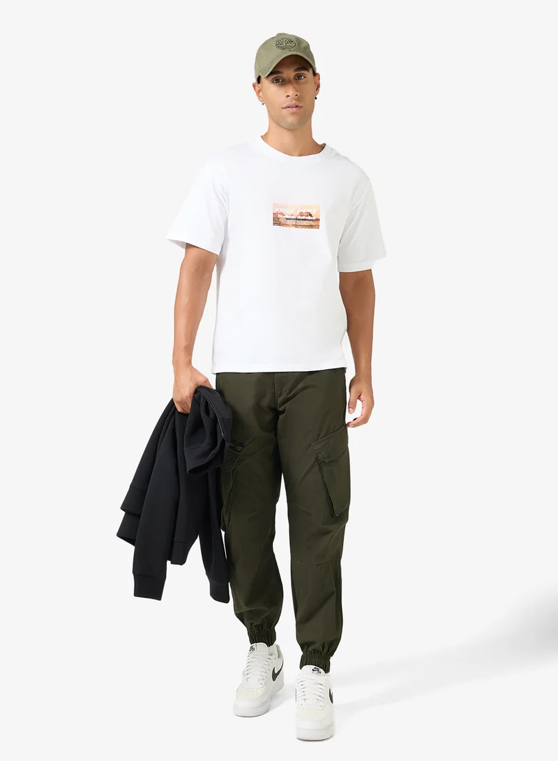 JACK & JONES Graphic Crew Neck Regular Fit T-Shirt