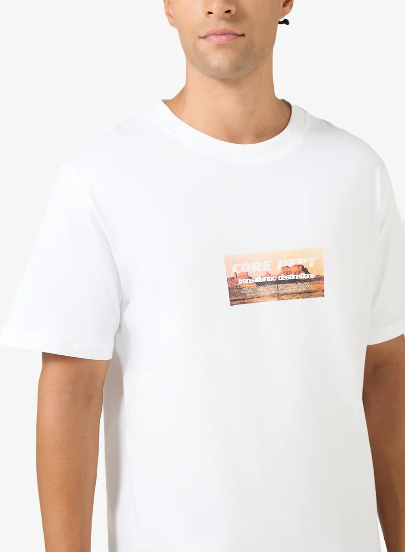 JACK & JONES Graphic Crew Neck Regular Fit T-Shirt