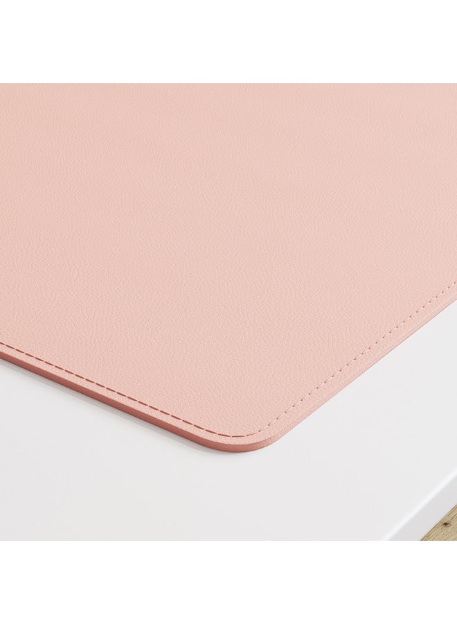 Mouse Pad Oversized Computer Desk Mat Office Desktop Keyboard Leather Advanced Sense Desk Mat Tablecloth-Color:40*80cm-Pattern:Rouge Powder + Sewing Thread