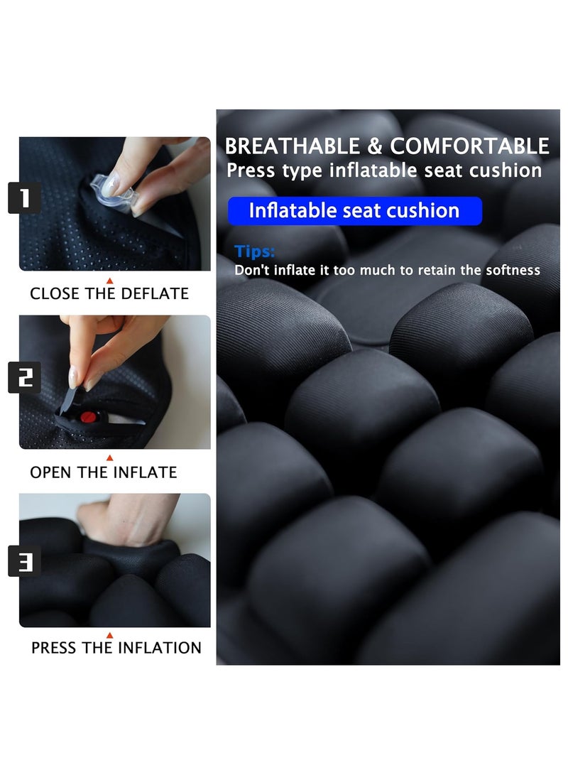 Ru syanl Press Type Inflatable Cushion Air Inflatable Pressure Relief Seat Cushion Inflatable Seat Cushion for Remote Working Office Chair Wheelchair Cars Home Living  - Image 3