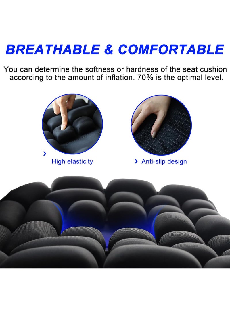 Ru syanl Press Type Inflatable Cushion Air Inflatable Pressure Relief Seat Cushion Inflatable Seat Cushion for Remote Working Office Chair Wheelchair Cars Home Living  - Image 4