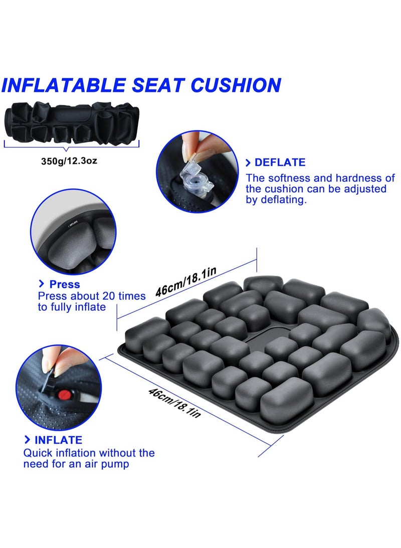 Ru syanl Press Type Inflatable Cushion Air Inflatable Pressure Relief Seat Cushion Inflatable Seat Cushion for Remote Working Office Chair Wheelchair Cars Home Living  - Image 5