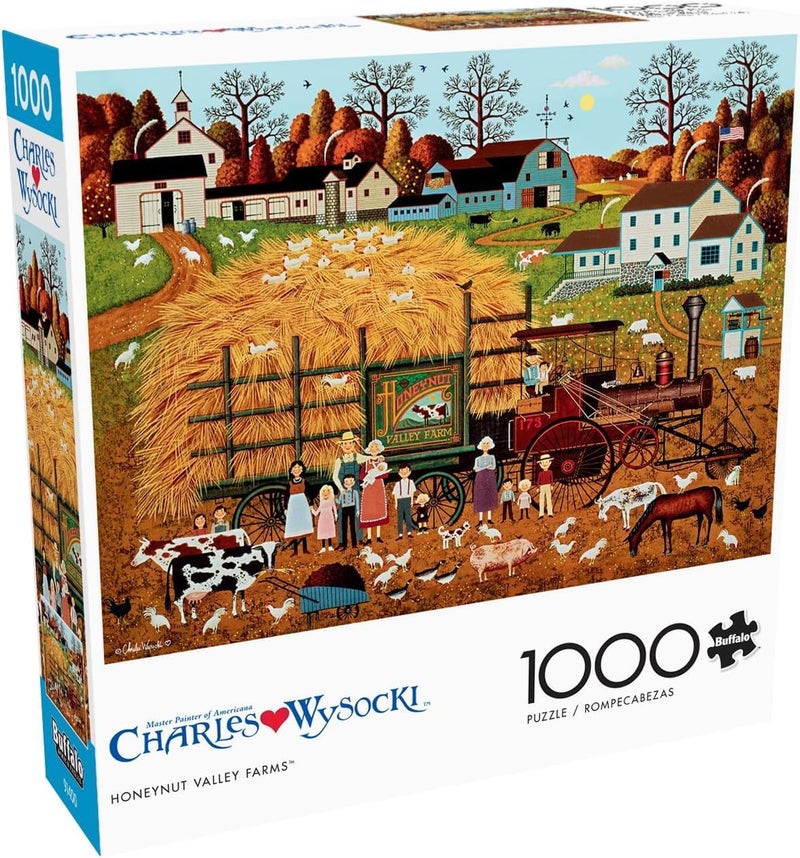 Buffalo Games Charles Wysocki Honeynut Valley Farm 1000 Piece Jigsaw Puzzle for Adults Challenging Puzzle Perfect for Game Nights Finished Size is 2675 x 1975