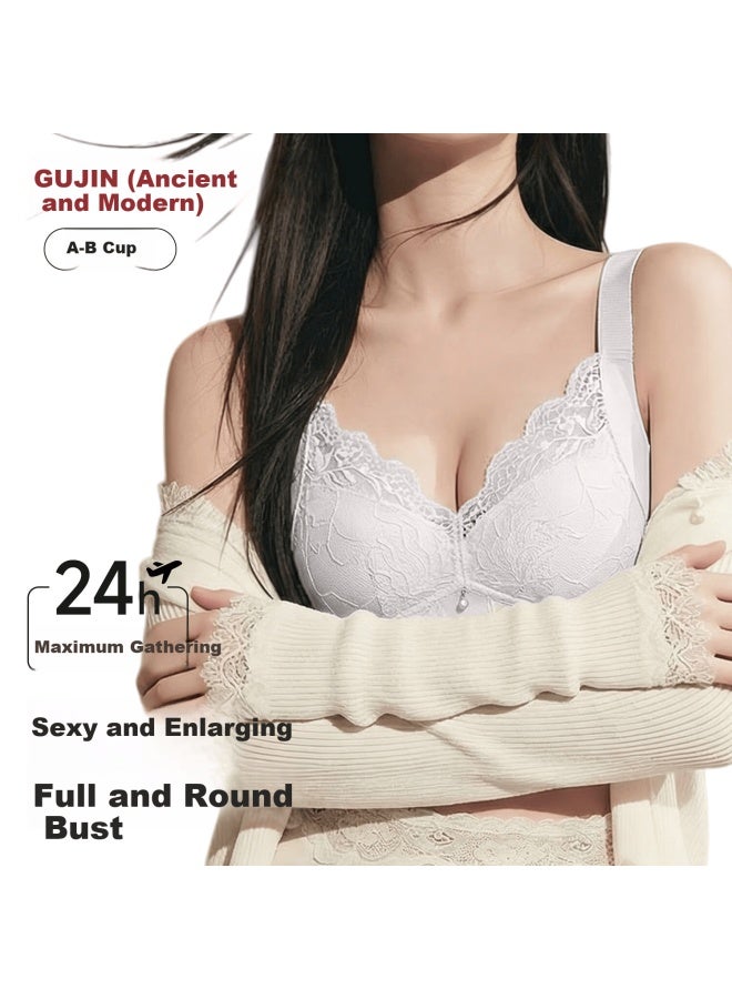 Gujin Women's Push-up Wireless Bra, Anti-sagging, Side Support, Adjustable, Small Bust Enhancing Bra - Image 1