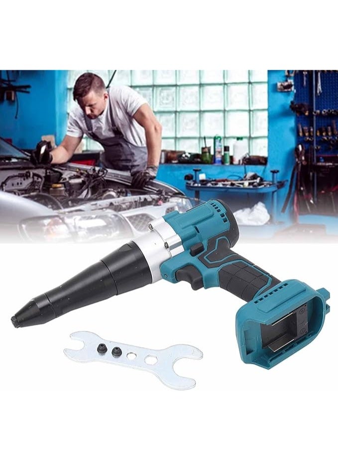 GearZone Cordless Rivet Gun,Automatic Brushless Riveter Tool Kit for Rivets 2.4/3.2/4.0/4.8 mm,Portable 21V Electric with 2pcs Batteries for Stainless Steel, Aluminum Rivets-Blue - Image 4