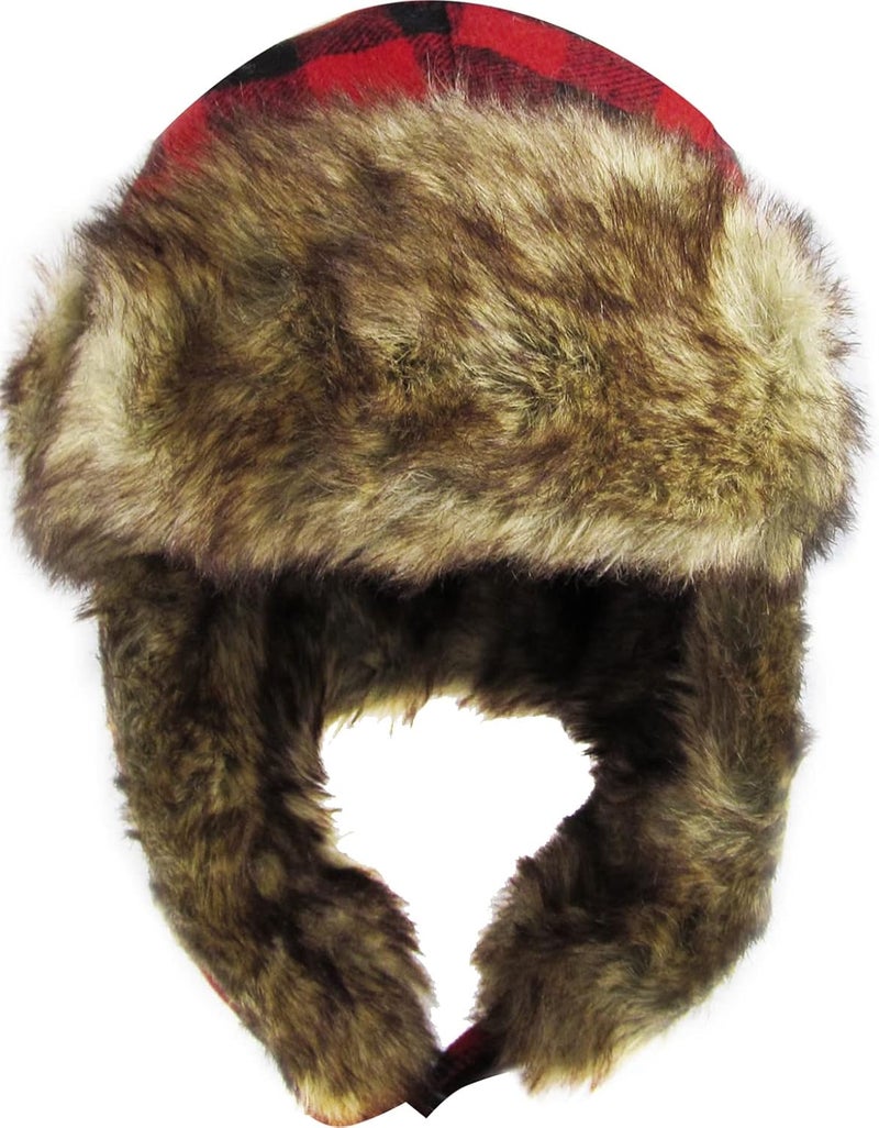 KBETHOS Lumberjack Plaid Aviator Trapper Hat Trooper Ear Flaps Ushanka Eskimo Cold - Image 2